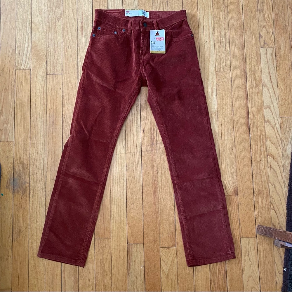 Brand new Levi’s 511 maroon corduroys